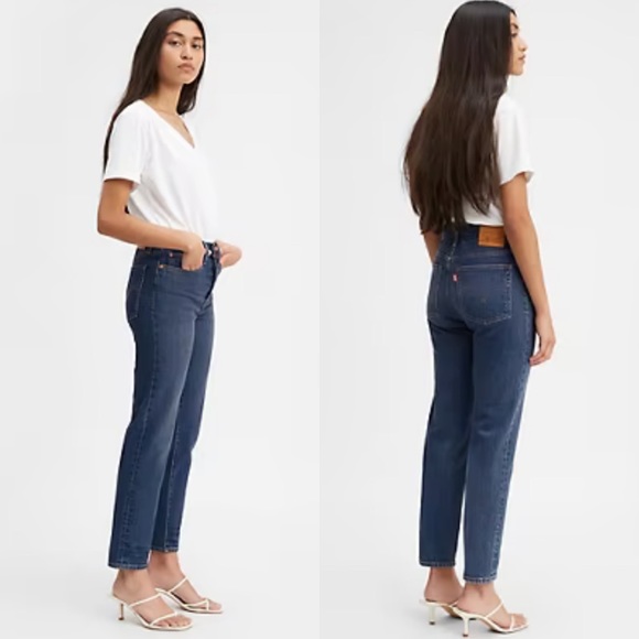 Levi’s Wedgie Icon High Rise Ankle Jeans Tapered Leg Dark Wash Size 25 NWT - Picture 3 of 15